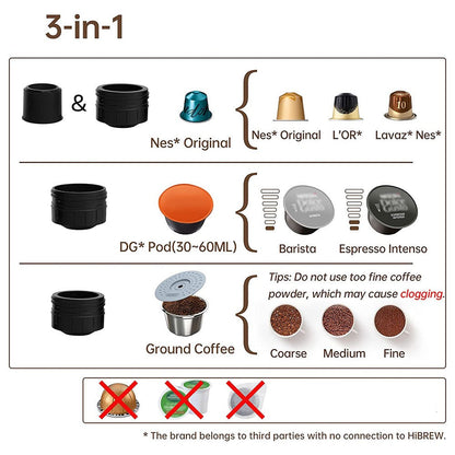 3-i-1 Espresso Kaffemaskine
