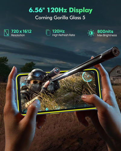 Ulefone Armor X31 Pro 5G Outdoor Smartphone 2025, 16GB+256GB/SD-2TB Android 14 Mit Blendende Taschenlampe 64MP + 25MP Kamera 6,56” 120Hz 6050Mah Handy 3-Slots/Gps/Face Id/Fingerprint/Otg/Nfc Schwarz