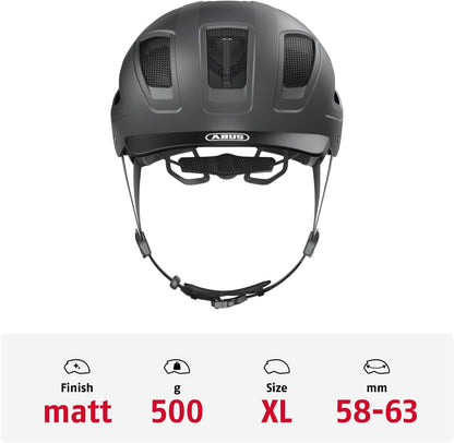 ABUS Stadthelm Hyban 2.0 - Fahrradhelm Mit Rücklicht, Abs-Hartschale, Guter Passform - Für Damen Und Herren